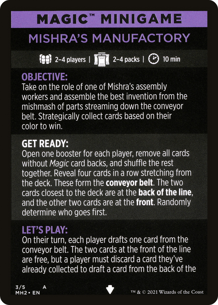 Mishra's Manufactory // Mishra's Manufactory (cont'd) (MMH2-003) - Modern Horizons 2 Minigames Foil-3