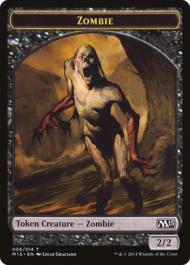 Zombie Token (M15-006) - Magic 2015 Tokens-1