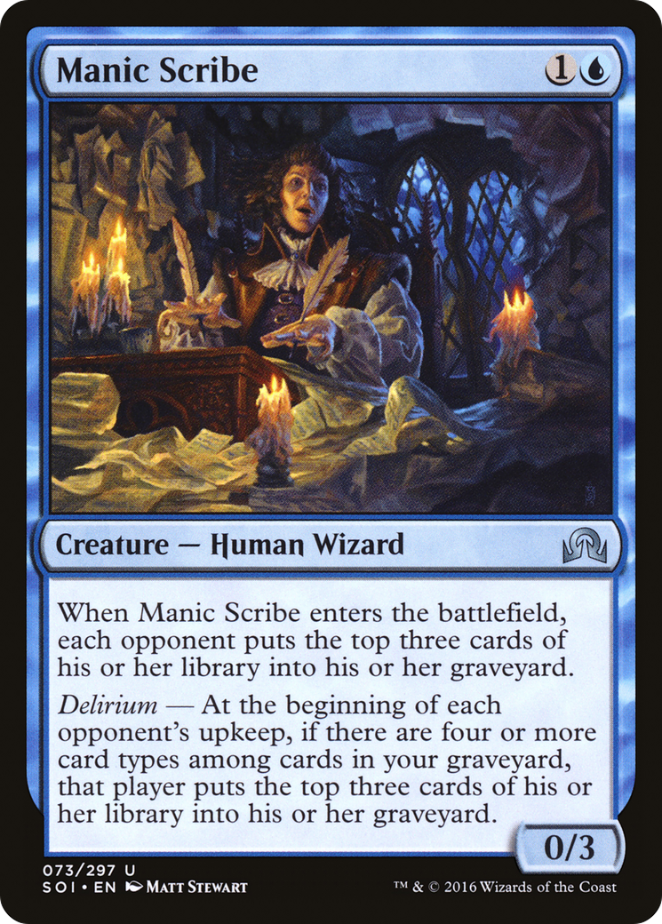 Manic Scribe [Shadows over Innistrad]-1