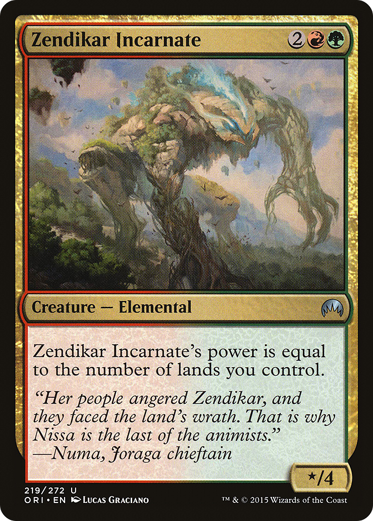 Zendikar Incarnate (ORI-219) - Magic Origins-1