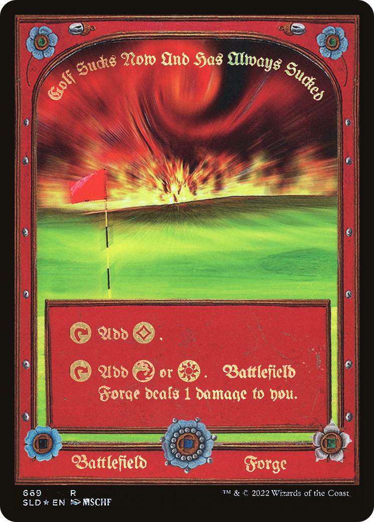 Plains // Battlefield Forge (SLD-669) - Secret Lair Drop Foil-1