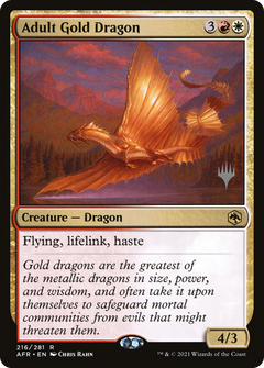 Adult Gold Dragon (Promo Pack) [Dungeons & Dragons: Adventures in the Forgotten Realms Promos]-1