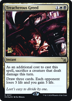 Treacherous Greed (PRE-237) - Murders at Karlov Manor Promos Foil-1