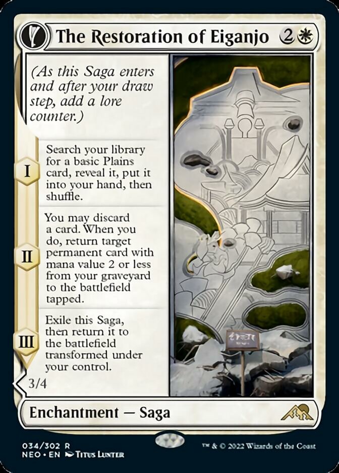The Restoration of Eiganjo // Architect of Restoration [Kamigawa: Neon Dynasty]-1