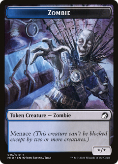 Zombie (TMID-015) - Innistrad: Midnight Hunt Tokens-1