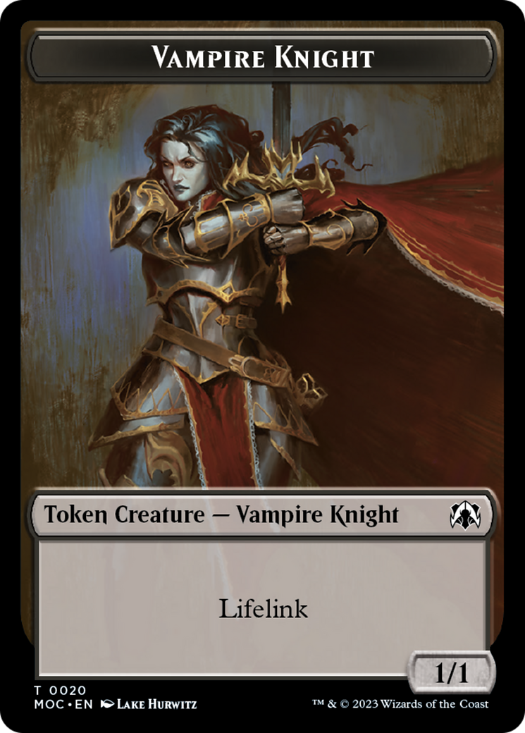 Vampire Knight // Soldier Double-Sided Token [March of the Machine Commander Tokens]-1