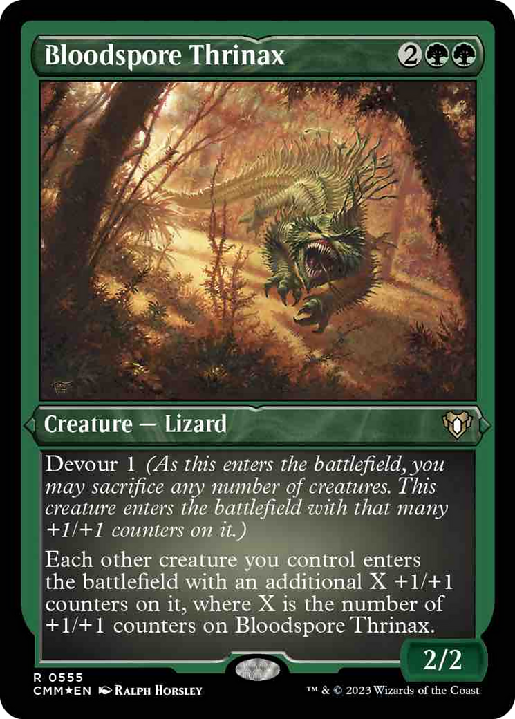 Bloodspore Thrinax (Foil Etched) [Commander Masters]-1