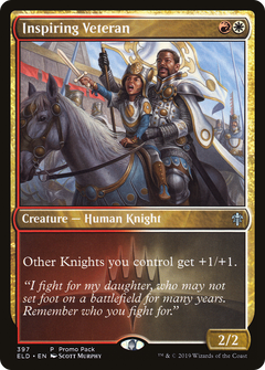 Inspiring Veteran (Promo Pack) [Throne of Eldraine Promos]-1