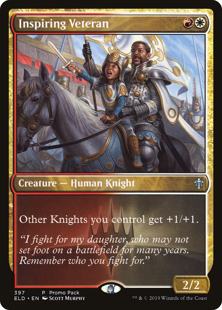 Inspiring Veteran (Promo Pack) [Throne of Eldraine Promos]-1