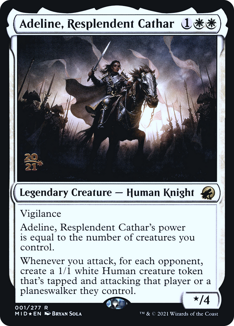 Adeline, Resplendent Cathar [Innistrad: Midnight Hunt Prerelease Promos]-1