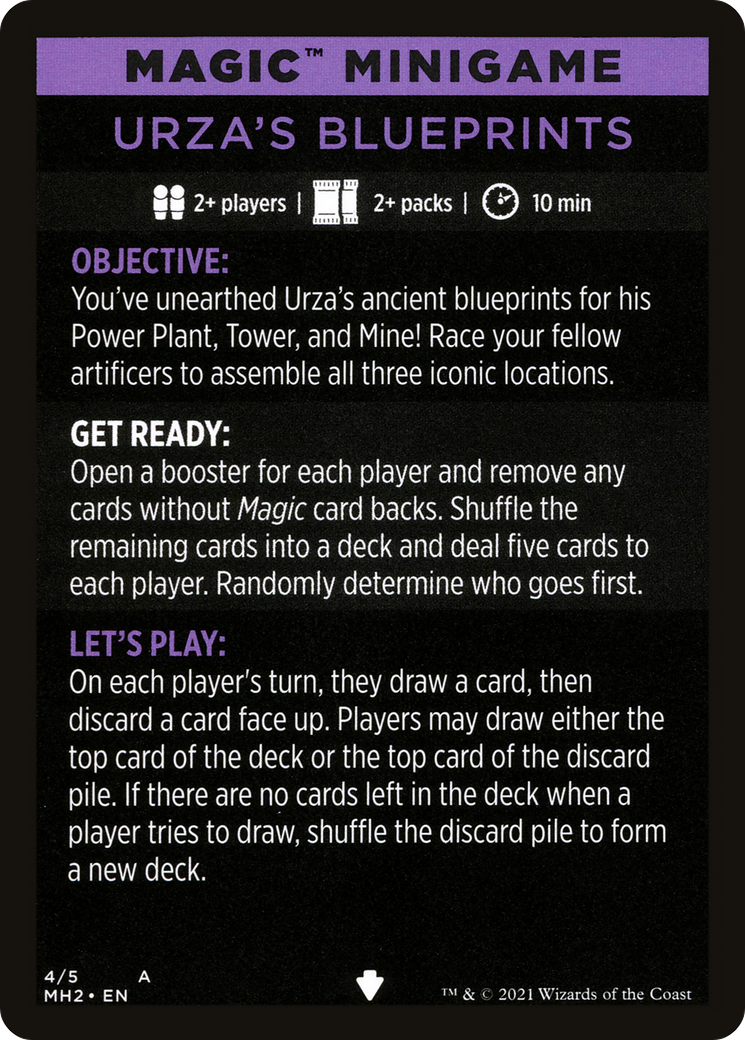 Urza's Blueprints (minigame) // Urza's Blueprints (cont'd) (MMH2-004) - Modern Horizons 2 Minigames-1
