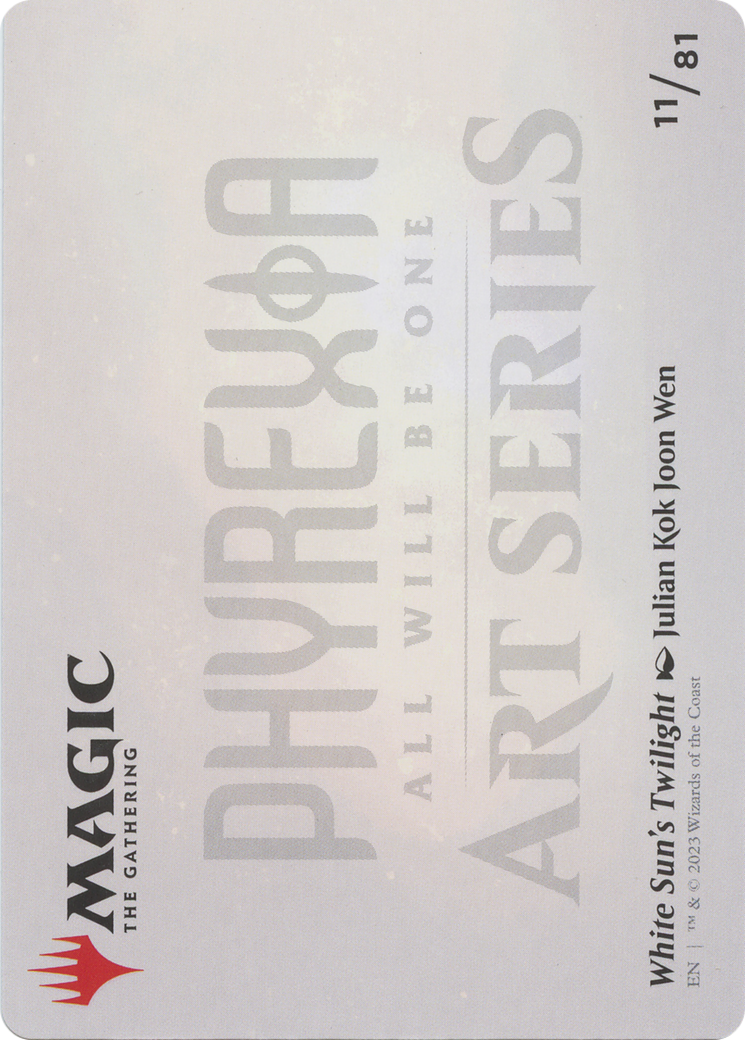 White Sun's Twilight // White Sun's Twilight (AONE-011) - Phyrexia: All Will Be One Art Series (Borderless) Foil-2