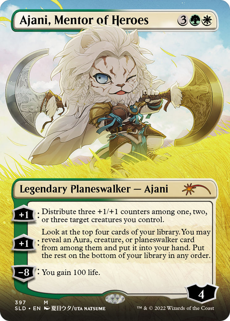 Ajani, Mentor of Heroes (Borderless) [Secret Lair Drop Series]-1