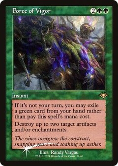 Force of Vigor (Retro Frame) (MH1-021) - Modern Horizons 1 Timeshifts Etched Foil-1
