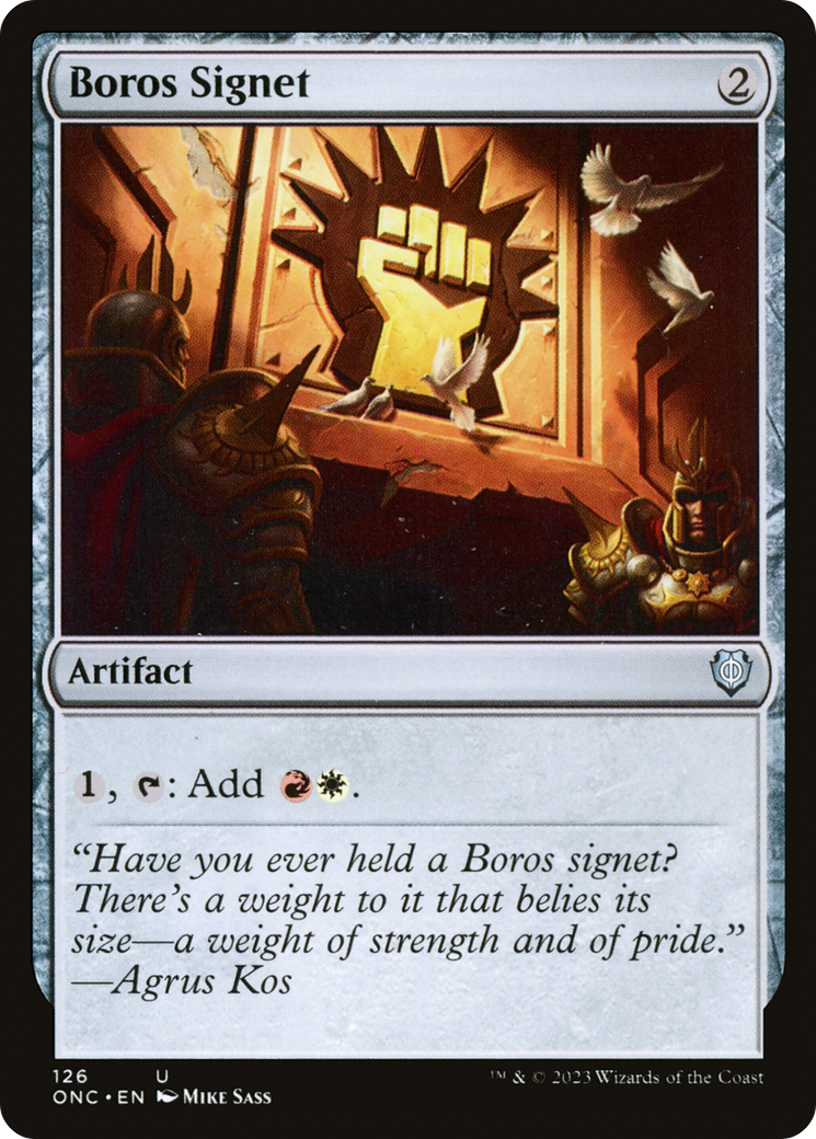 Boros Signet [Phyrexia: All Will Be One Commander]-1