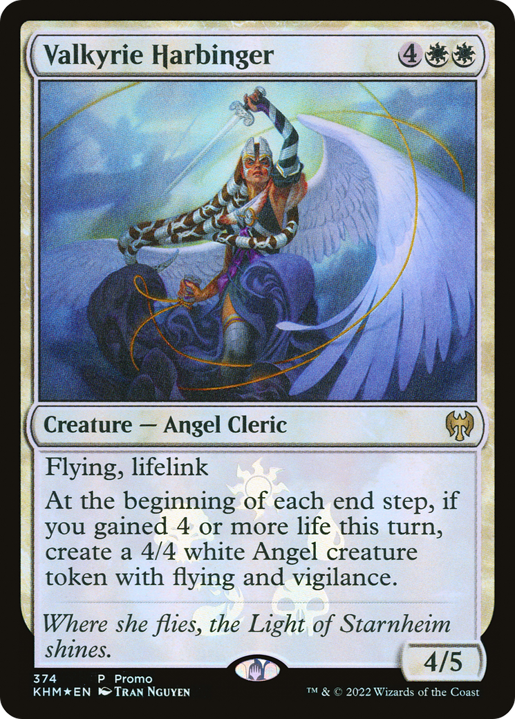 Valkyrie Harbinger (MEDIA-374) - Kaldheim Promos Foil-1