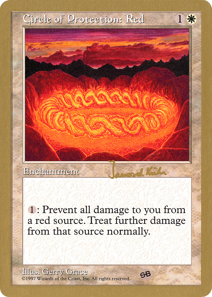 Circle of Protection: Red - 1997 Janosch Kuhn (5ED) (SB) (WCD-) - World Championship Decks 1997-1