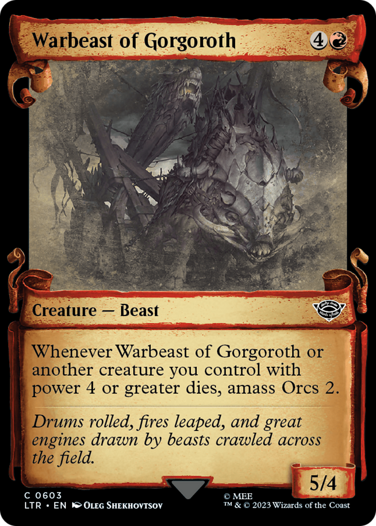 Warbeast of Gorgoroth (Showcase Scrolls) (LTR-603) - The Lord of the Rings: Tales of Middle-earth: (Showcase) Foil-1