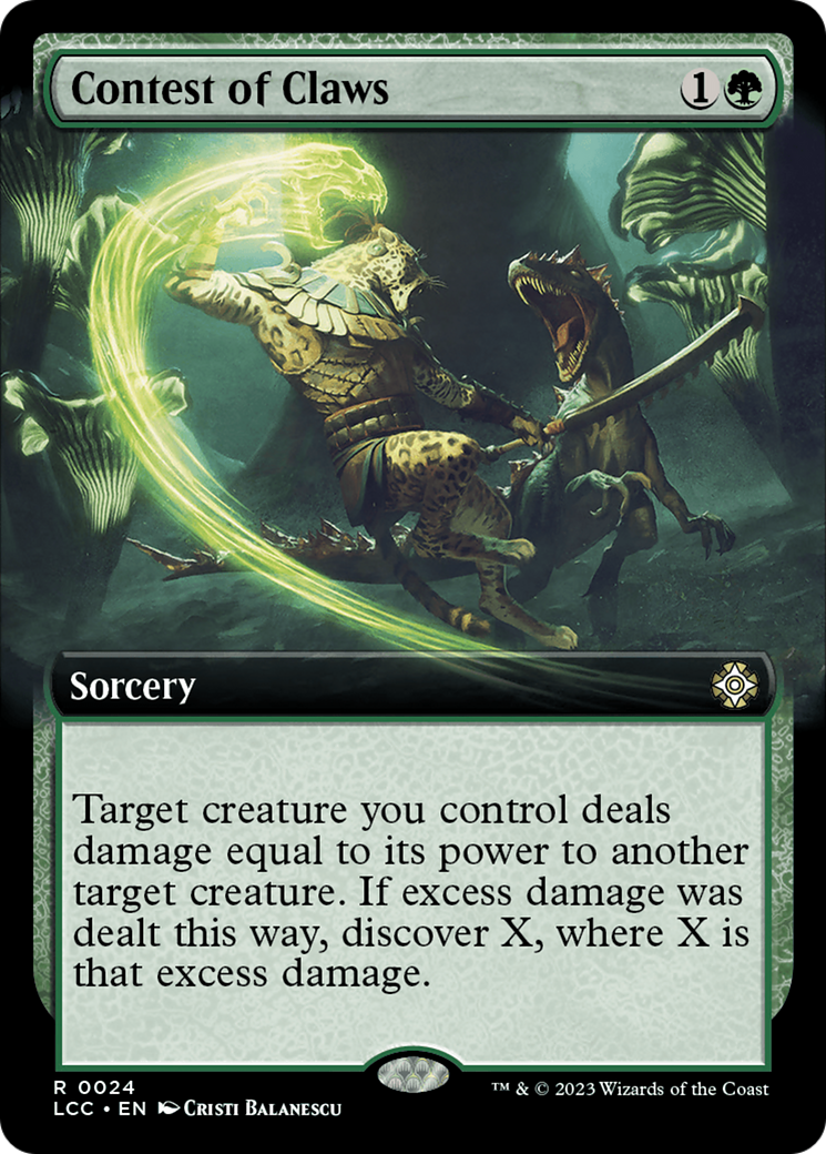 Contest of Claws (Extended Art) [The Lost Caverns of Ixalan Commander]-1