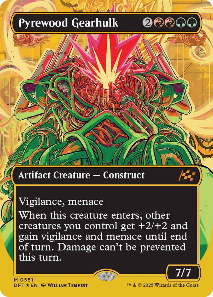 Pyrewood Gearhulk (Borderless) (First-Place Foil) [Aetherdrift]-1