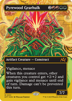 Pyrewood Gearhulk (Borderless) (First-Place Foil) [Aetherdrift]-1