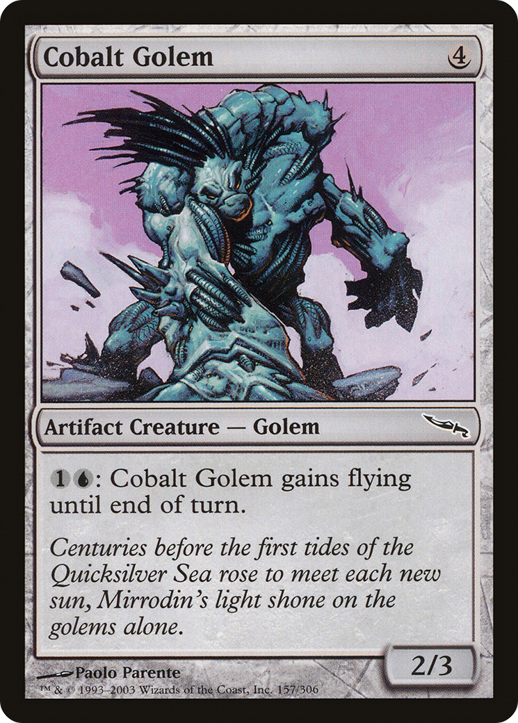 Cobalt Golem [Mirrodin]-1
