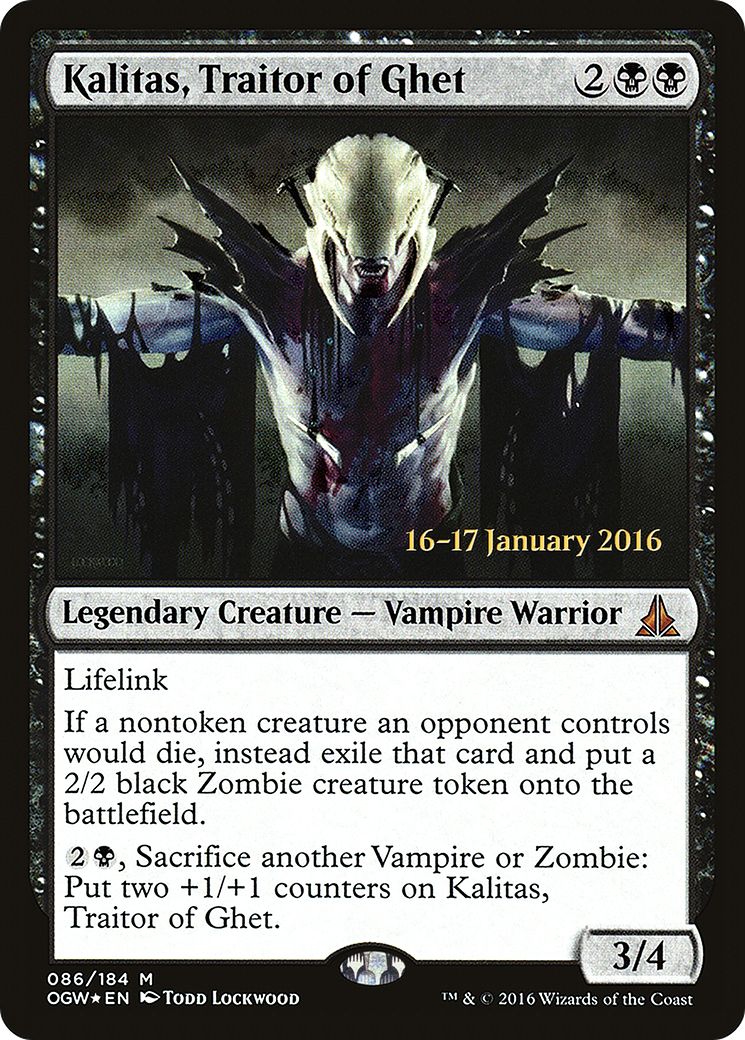 Kalitas, Traitor of Ghet [Oath of the Gatewatch Prerelease Promos]-1