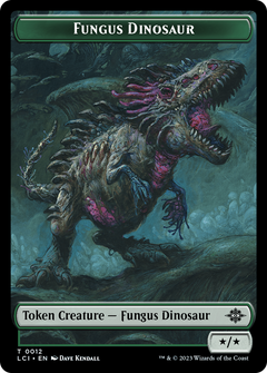 Fungus Dinosaur // Dinosaur (0001) Double-Sided Token [The Lost Caverns of Ixalan Tokens]-1