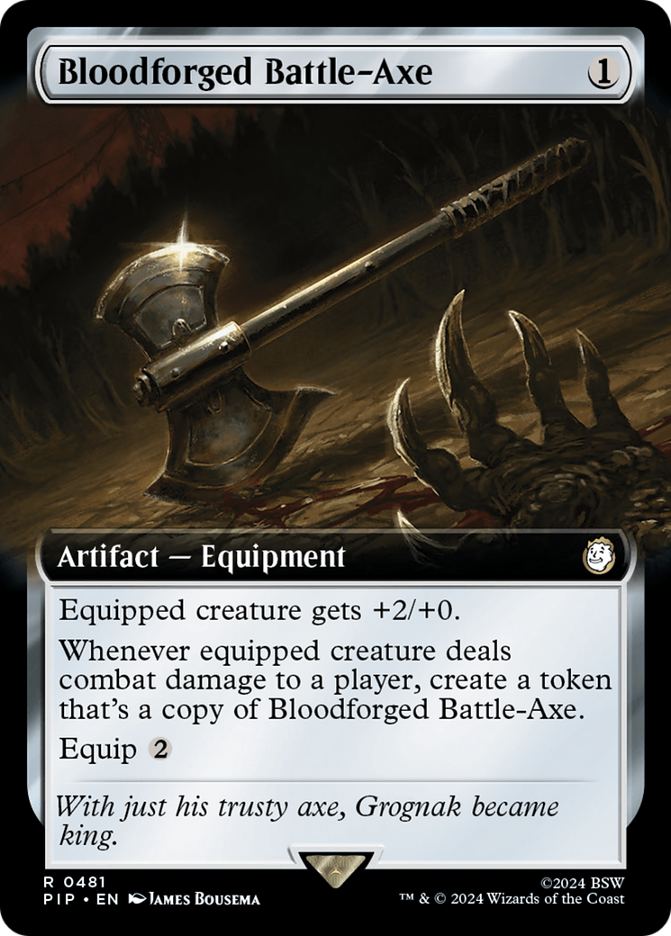 Bloodforged Battle-Axe (Extended Art) [Fallout]-1