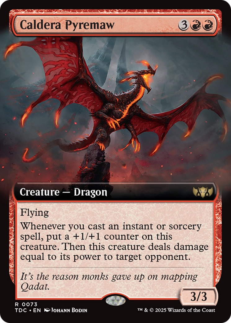 Caldera Pyremaw (Extended Art) [Tarkir: Dragonstorm Commander]-1