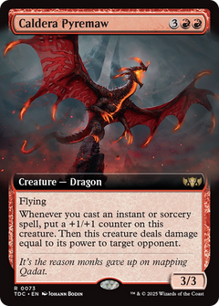 Caldera Pyremaw (Extended Art) [Tarkir: Dragonstorm Commander]-1
