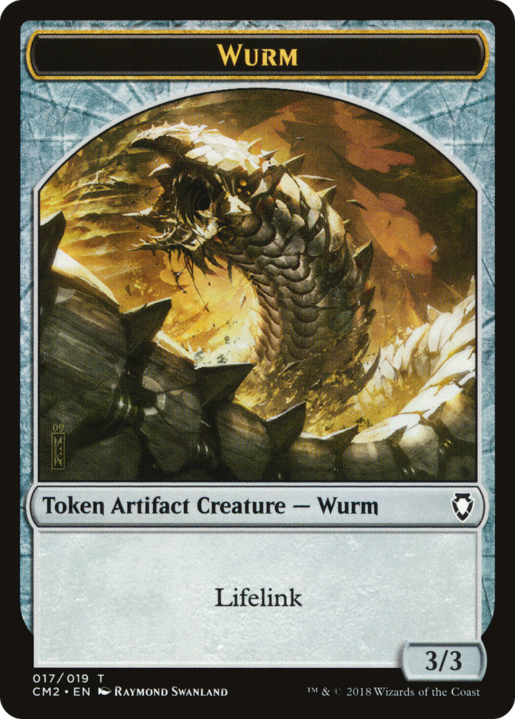 Wurm Token (Lifelink) (CM2-017) - Commander Anthology Volume II Tokens-1
