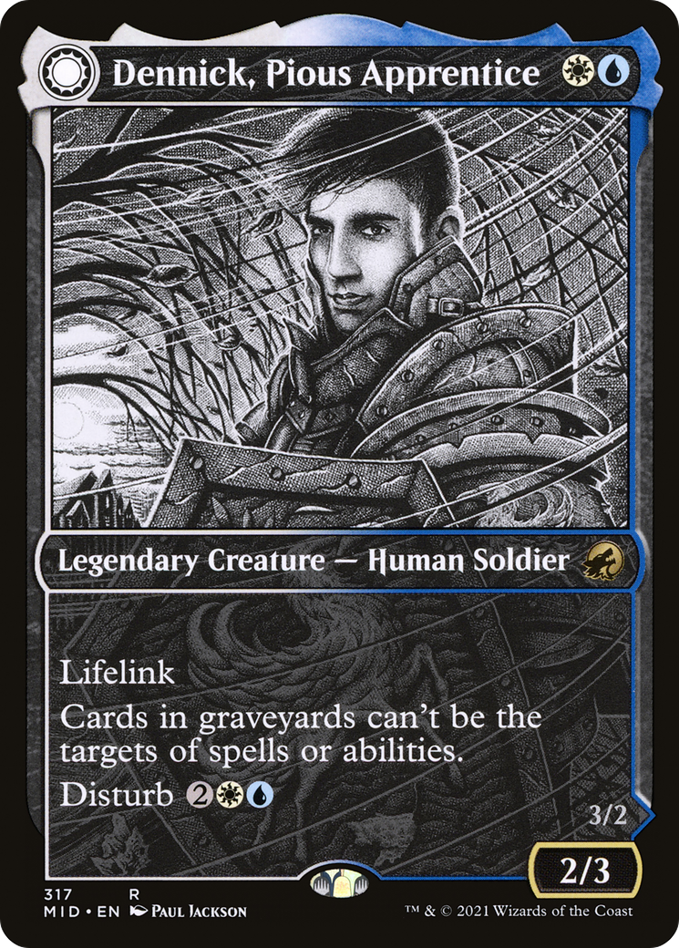 Dennick, Pious Apprentice // Dennick, Pious Apparition (Showcase Eternal Night) [Innistrad: Midnight Hunt]-3