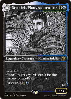 Dennick, Pious Apprentice // Dennick, Pious Apparition (Showcase Eternal Night) [Innistrad: Midnight Hunt]-3