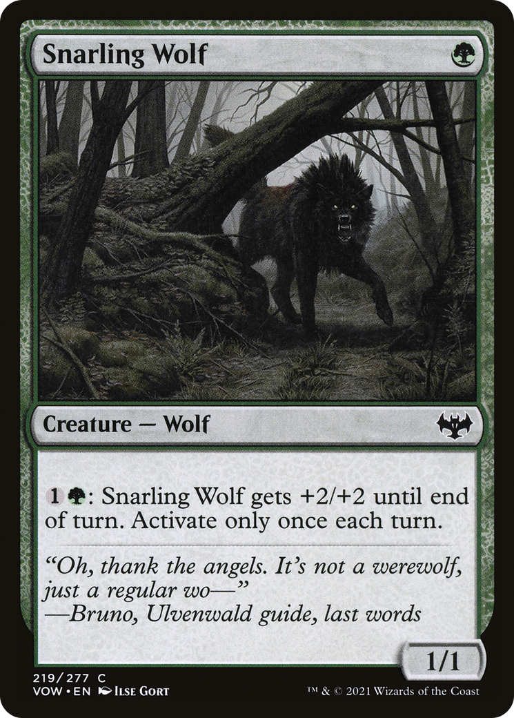 Snarling Wolf [Innistrad: Crimson Vow]-1