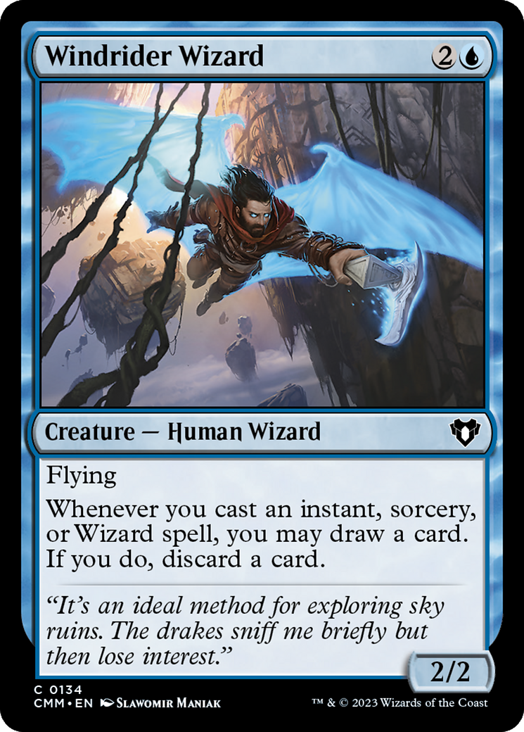 Windrider Wizard (CMM-134) - Commander Masters Foil-1