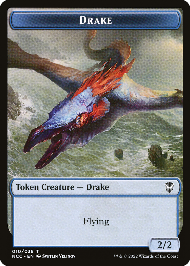 Drake (TNCC-010) - New Capenna Commander Tokens Foil-1