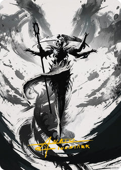 Atraxa, Grand Unifier 2 Art Card (Gold-Stamped Signature) [Phyrexia: All Will Be One Art Series]-1