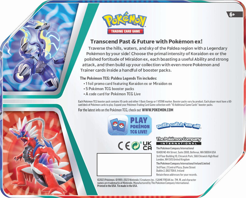Paldea Legends Tins (Miraidon ex)-2