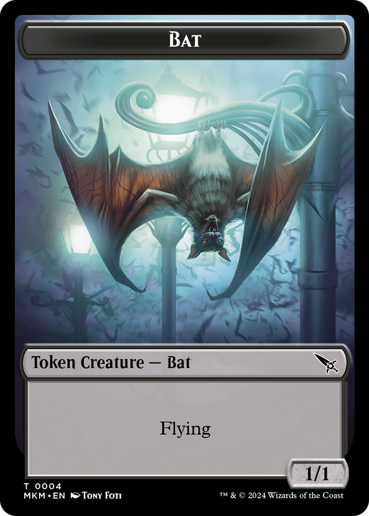 Detective // Bat Double-Sided Token [Murders at Karlov Manor Tokens]-2