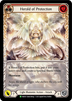 Herald of Protection (Red Extended Art) [FAB029] (Promo)  Rainbow Foil-1