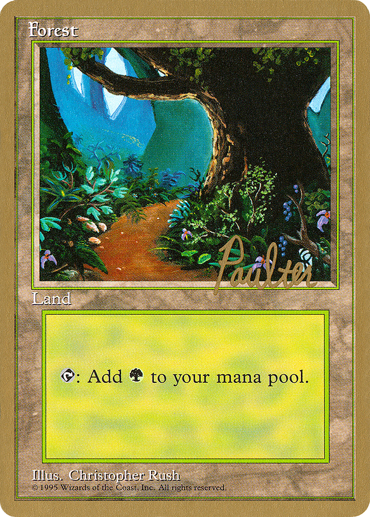 Forest (A) - 1996 Preston Poulter (4ED) (WCD-) - Pro Tour Collector Set-1