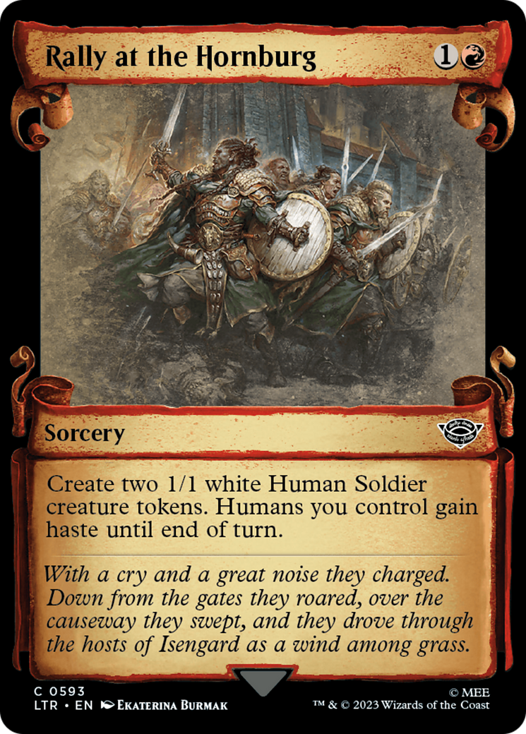 Rally at the Hornburg [The Lord of the Rings: Tales of Middle-Earth Showcase Scrolls]-1