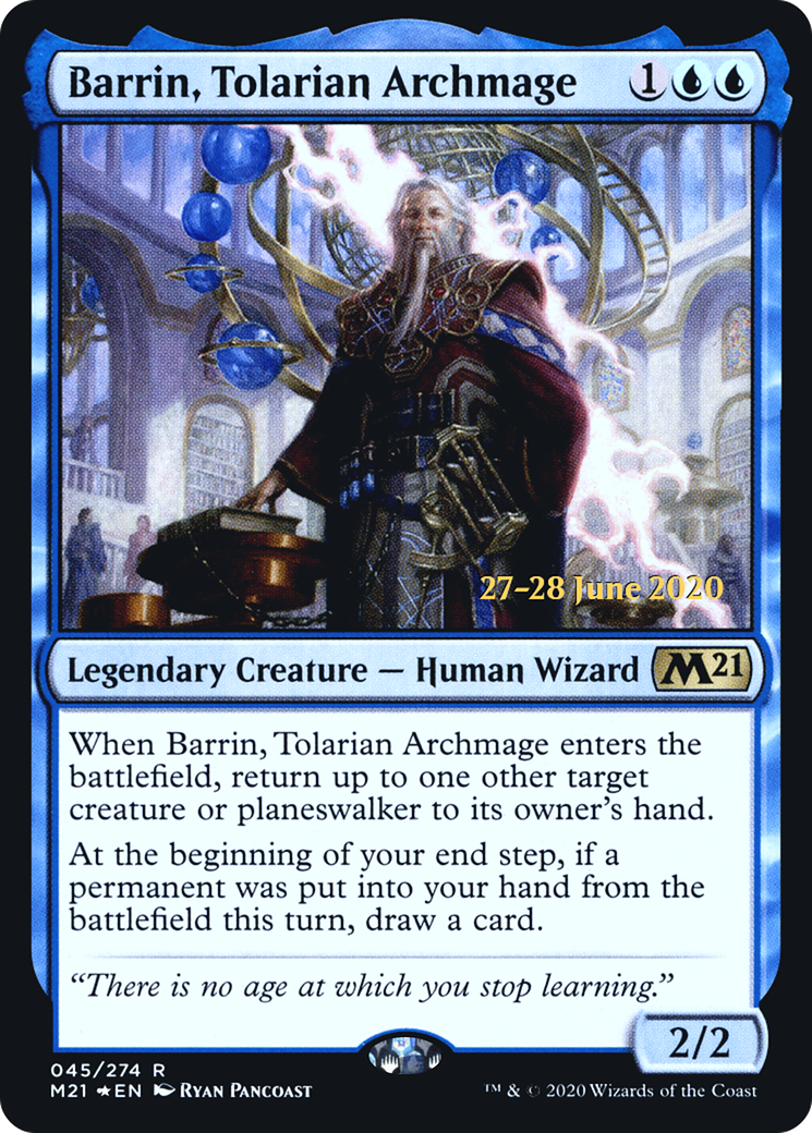 Barrin, Tolarian Archmage [Core Set 2021 Prerelease Promos]-1