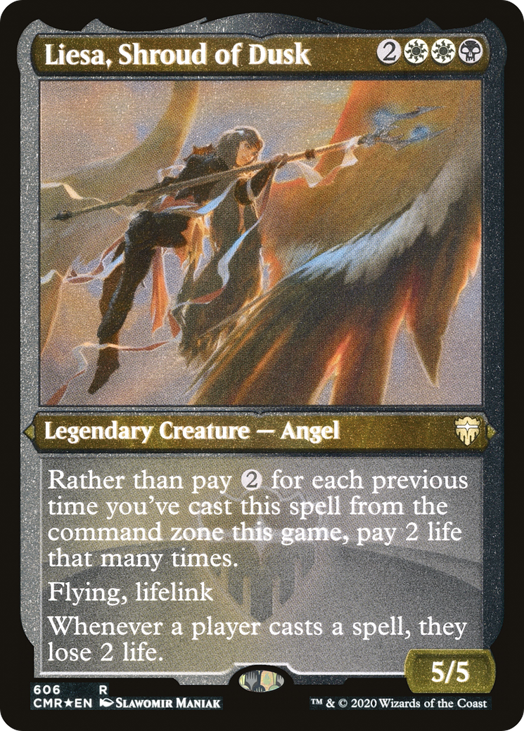 Liesa, Shroud of Dusk (Etched) [Commander Legends]-1