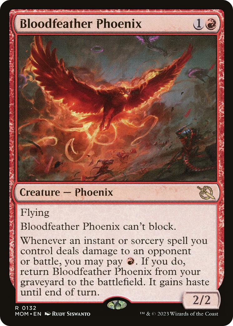 Bloodfeather Phoenix (MOM-132) - March of the Machine Foil-1