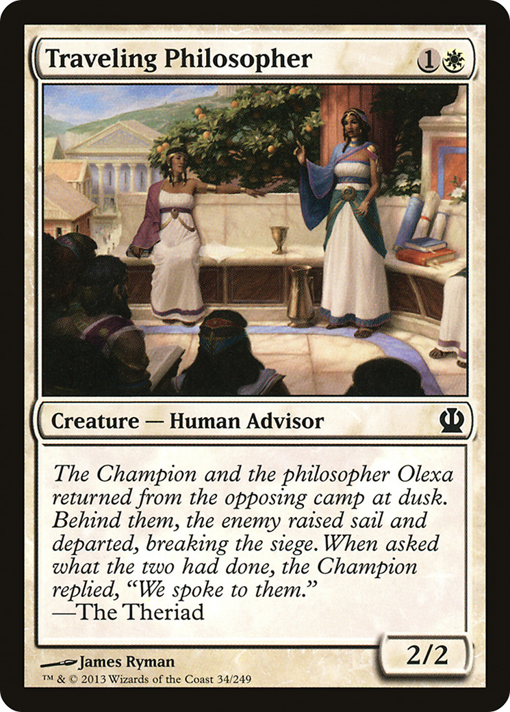 Traveling Philosopher (THS-034) - Theros Foil-1