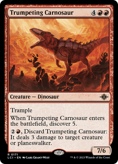 Trumpeting Carnosaur (LCI-171) - The Lost Caverns of Ixalan Foil-1