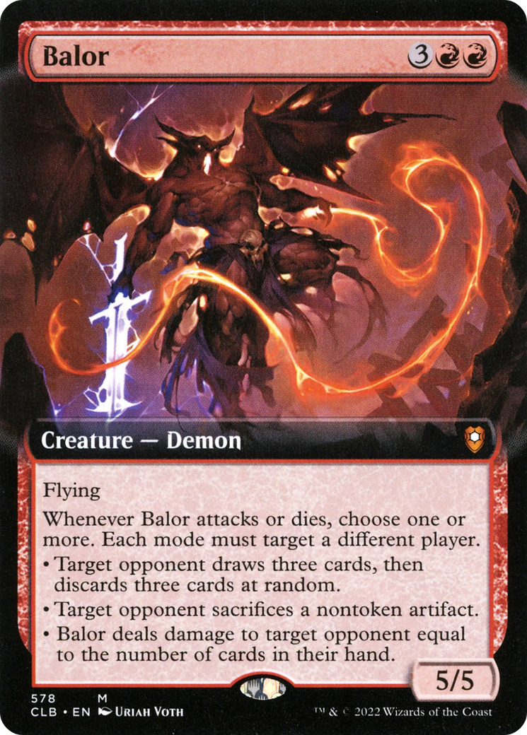 Balor (Extended Art) [Commander Legends: Battle for Baldur's Gate]-1