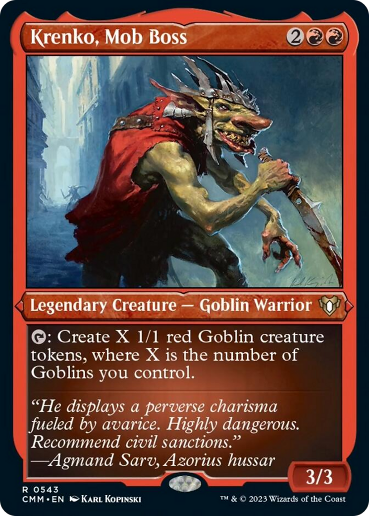 Krenko, Mob Boss (Foil Etched) [Commander Masters]-1